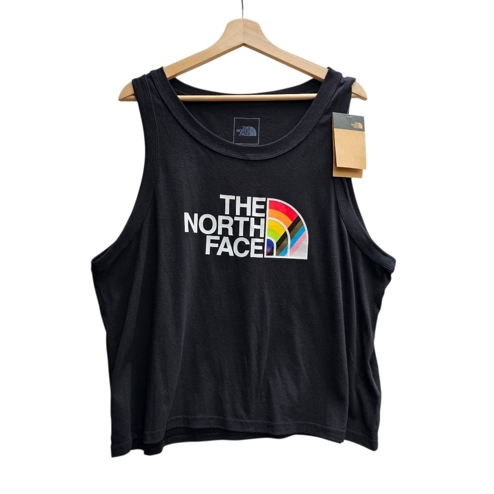 The North Face W Pride Tank TNF Black Rainbow Logo Cotton Tank, Size XXL